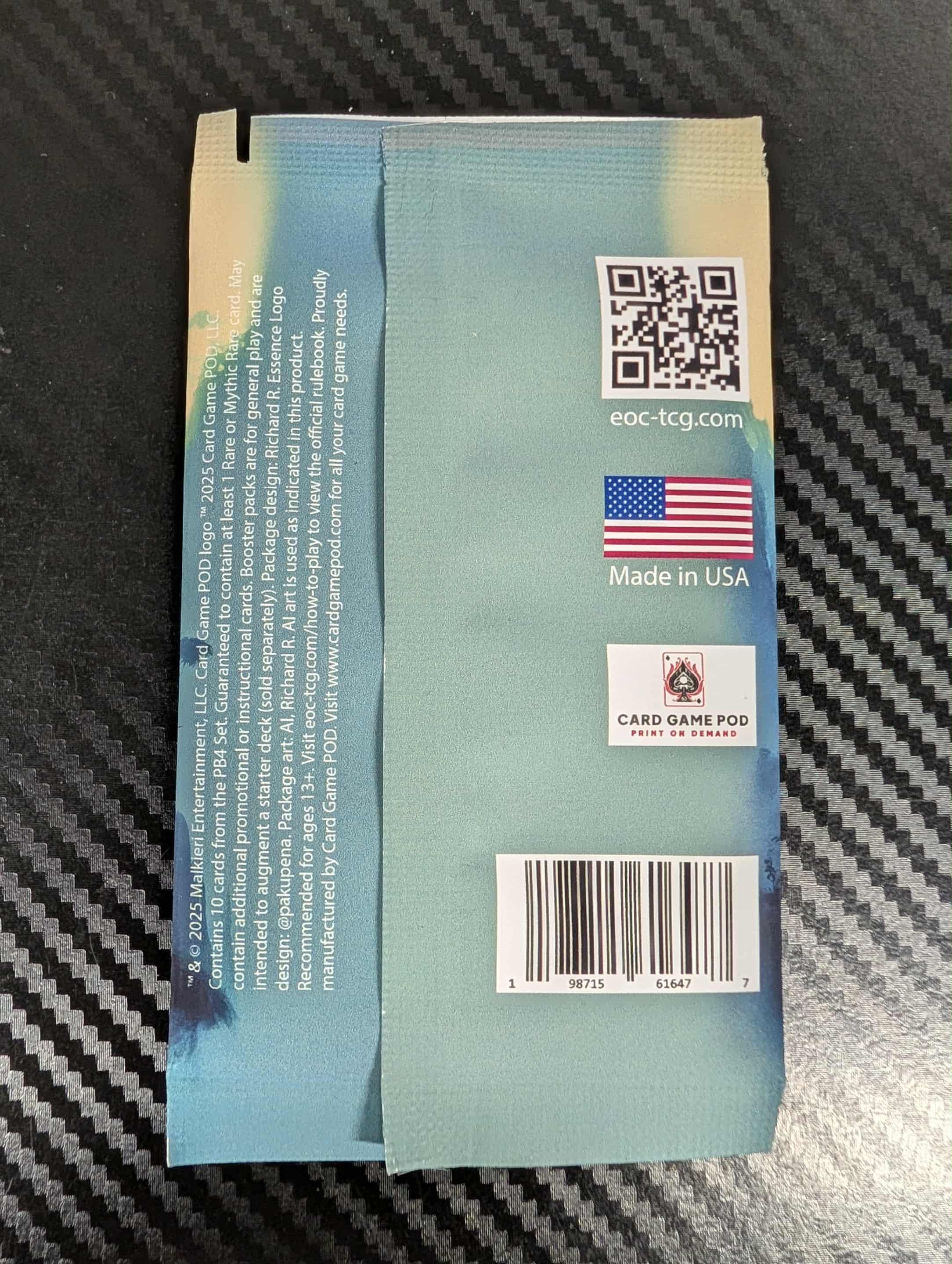 Custom Booster Pack for Card Games - Full Art and Ready to Heat Seal!